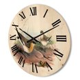 thumbnail image 3 of Designart 'Ancient Bird Illustration II' Farmhouse Wood Wall Clock, 3 of 5