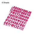 thumbnail image 3 of Uxcell 25mm Height Self Adhesive Waterproof Vinyl Letter Number Sticker Set 6 Sheet Fuchsia, 3 of 6