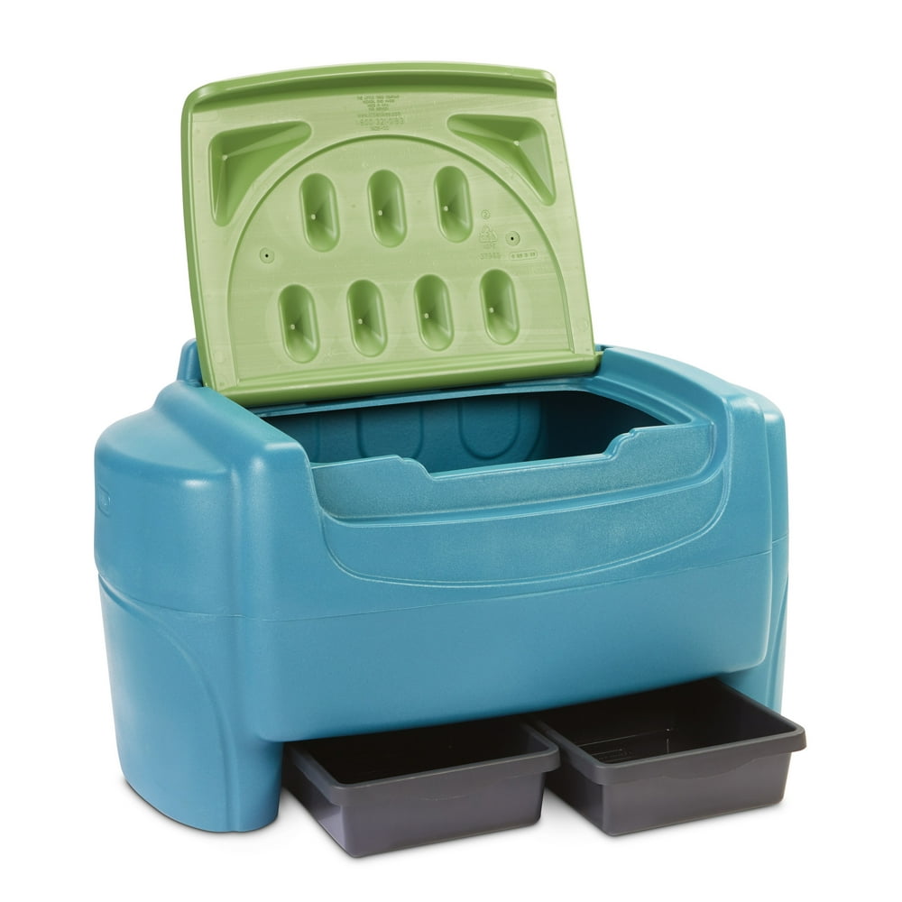 little tikes toy box blue and green