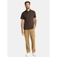 thumbnail image 2 of George Men's & Big Men's Double Knit Polo Shirt with Short Sleeves, Sizes S-3XL, 2 of 5