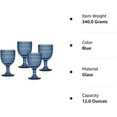 thumbnail image 2 of Godinger Wine Glasses Goblets, Beverage Glass Cups - Lumina Blue, Set of 4, 2 of 2