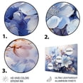 thumbnail image 3 of Designart "Blue Bonnets love expression I" Floral Metal Wall Decor, 3 of 5