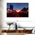 thumbnail image 3 of Elephant Stock Urban Nashville Street Wall Art - Horizontal Canvas Wall Art - Living Room Wall Decor - City Canvas - Brown And Beige Decor - 39" x 26", 3 of 8