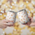 thumbnail image 2 of Floral 12oz Stainless Steel Insulated Wine Tumbler with Lid and Straw – Double Wall Vacuum Mug for Hot & Cold Drinks, 304 Steel Interior, Sweat-Free Design,Thanksgiving,Christmas, Spring,Flower, 2 of 5