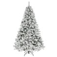 thumbnail image 4 of Árbol de Navidad preiluminado Costway 210 cm decoración flocada 450 luces LED, 4 of 4