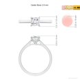 thumbnail image 5 of ANGARA IGI Certified Lab Grown 1.05 Ct Diamond Engagement Ring for Women in 14K White Gold (Size-5.5mm| Color-F-G| Clarity-VS) | April Birthstone, Anniversary, Jewelry Gift for Women | Diamond Ring, 5 of 7