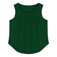 thumbnail image 4 of AherBiu Toddler Girls Clothes Summer Tank Tops Crewneck Ruched Loose Sleeveless Tunic Top Tees Shirts for Kids Teens, 4 of 7