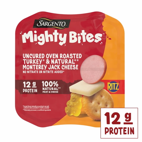 Sargento Mighty Bitesâ„¢ Oven Roasted Turkey and Monterey Jack Cheese Snack Kit, 2.8 oz