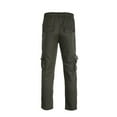 thumbnail image 1 of Men‘s Cargo Pants Pure Color Slim Fit Zipper Elastic Pocket Breathable Trousers, 1 of 7