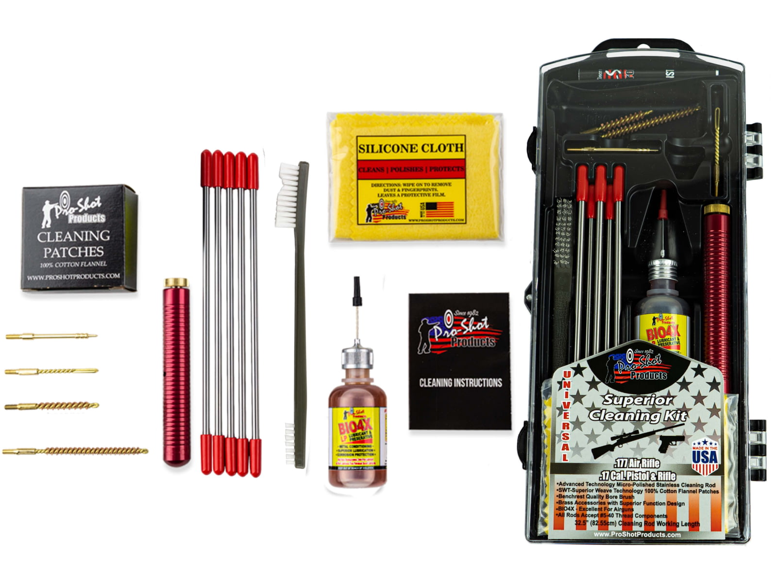 Pro-Shot .17 Caliber Pistol/.177 Air Rifle Cleaning Kit