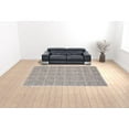 thumbnail image 2 of HomeRoots 511410 10 x 13 ft. Ivory Gray & Black Wool Plaid Hand Woven Stain Resistant Rectangle Area Rug, 2 of 5