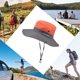 thumbnail image 5 of Sombrero para el sol con cola de caballo para mujer, protección UV, malla plegable, sombrero de pesca para playa de ala ancha, 5 of 5
