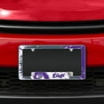 thumbnail image 3 of Sacramento Basketball King's Chrome Metal (Set of 2) License Plate Frames with Bold Tie Dye Design, 3 of 6