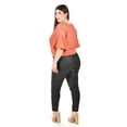 thumbnail image 3 of Blusa con nudo al frente Roman Fashion /Tallas Extras, 1813 (Ladrillo) naranja 40, 3 of 6