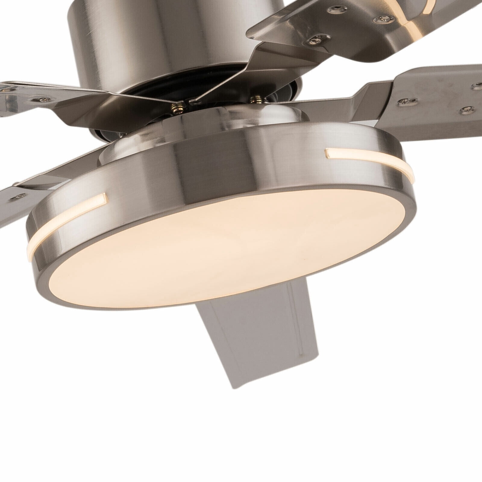 Ceiling Fan with Lights and Remote, Quiet Motor 48-inch Ceiling Fan with 5 Blades, 3 Speed 3 Light, Big Fans for Living Room, Bedroom, Silver