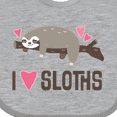 thumbnail image 4 of Inktastic I Love Sloths Girls Baby Bib, 4 of 4