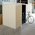 thumbnail image 3 of Absco Durango 10 Ft. x 5 Ft. Metal Bike Shed, Steel Utility Tool Shed, Outdoor Storage for Backyard, Lawn, Bikes, 50 Sq. Ft., Classic Cream, 3 of 12