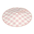 thumbnail image 2 of Bingfone Christmas Tree Skirt Mat Christmas Decoration Interior 48" -Pink Checkboard, 2 of 6