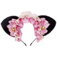 thumbnail image 2 of Lindo accesorio para el cabello de Lolita, diadema de Lolita de peluche de gato, diadema con orejas de gato de encaje, 2 of 4