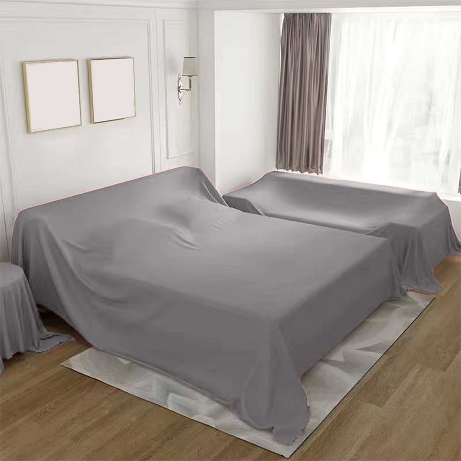 Lunxisen 1 pcs Duty Waterproof & Dustproof Sofa Storage Covers Mouldproof Bed Sofa Couch Furniture Protector Cover Shelter For Moving protection And Long Term Storage(2.4*2m)