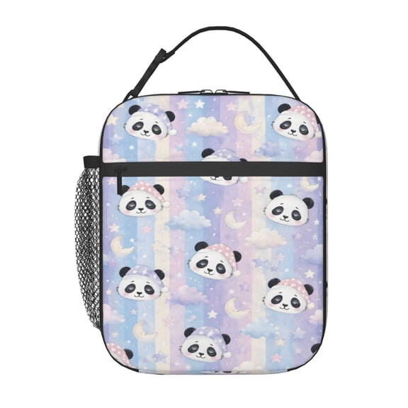 Panda Moon Lunch Bag Reusable Thermal Lunch Box with Handle for Women and Men