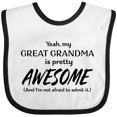 thumbnail image 3 of Inktastic Yeah My Great Grandma is Pretty Awesome Boys or Girls Baby Bib, 3 of 4