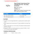 thumbnail image 2 of Engine Variable Timing Solenoid Filter - Compatible with 1993 - 1997 Honda Civic del Sol 1994 1995 1996, 2 of 2