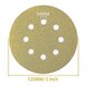 thumbnail image 3 of Gold Sanding Disc, 5 Inch 8 Hole Sandpaper Hook And Loop Sanding Discs Round Obital Sandpaper 120 Grit-100pcs, 3 of 5