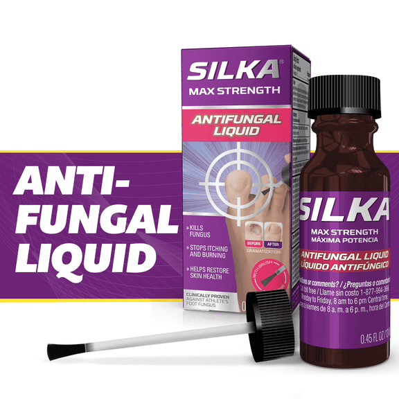 Silka Toenail Antifungal Liquid - Extra Strength Toenail Fungus Treatment, 0.45 fl oz