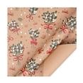 thumbnail image 3 of Christmas Wrapping Paper Roll Festive Holiday Print, Brown Kraft Wrapping Paper for Christmas Gifts and Parties, Decorative Gift Wrap Roll 1 Pack, 3 of 4