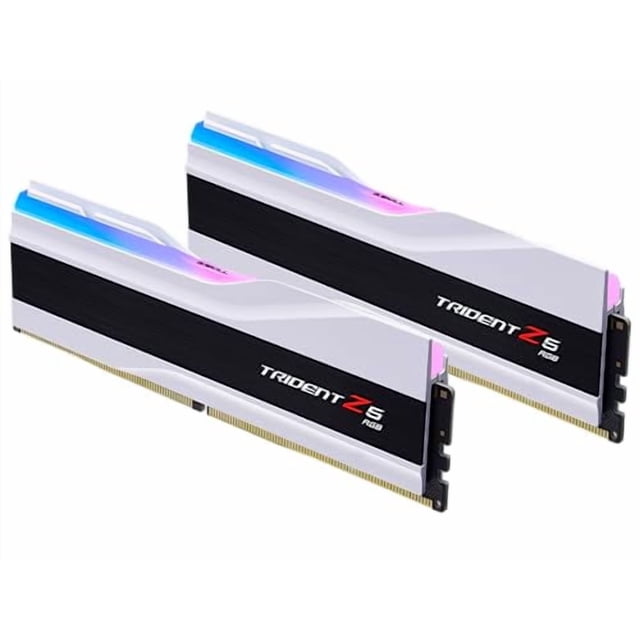 G.Skill Trident Z5 Rgb Series (Intel Xmp 3.0) Ddr5 Ram 32Gb (2X16Gb) 6000Mt/S Cl36-36-36-96 1.35V Memoria Para Computadora De Escritorio Udimm - Blanco Mate (F5-6000J3636F16Gx2-Tz5Rw)