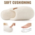 thumbnail image 5 of Litfun Women's Fuzzy Slippers Winter Comfy Indoor House Slippers Soft Memory Foam Shoes, Beige, 5 of 7