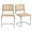 Natural - 2PCS, variant on Zesthouse Rattan Dining Chairs Set of 2, Mid Century Modern Dining Room Chairs with Cane Full Back & Seat, Chrome Metal Legs, Cantilever Kitchen Side Chairs for Dining Living Room, Natural
