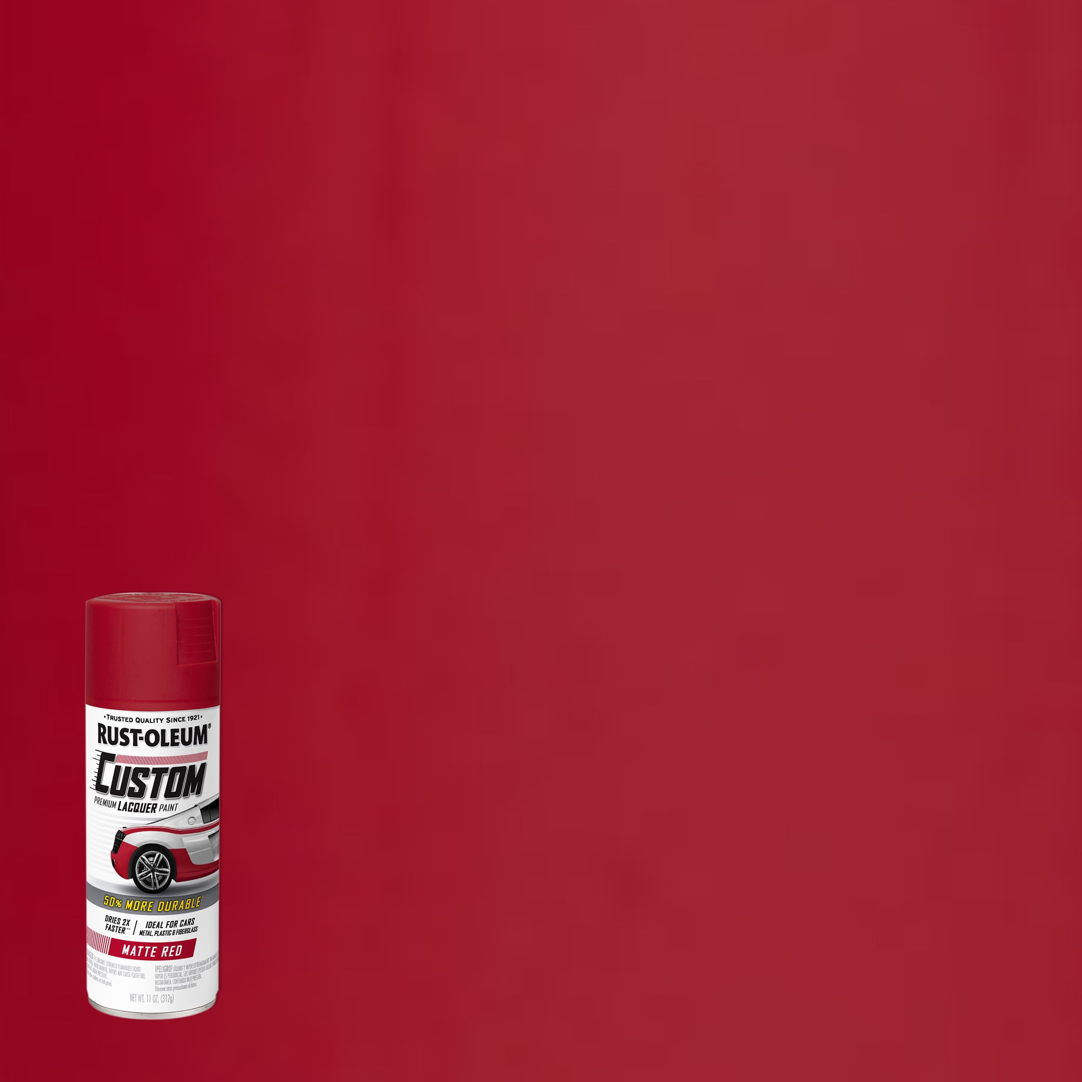 6 Pack, Red, Rust-Oleum Automotive Custom Matte Lacquer Spray Paint-311484, 11 oz