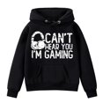 thumbnail image 4 of Gelikeya Funny Can't Hear You I'm Gaming Hoodies for Girls Cute Casual Sweatshirt Long Sleeve Pullover Shirts 3-12Y (Black, 5-6 Years), 4 of 5