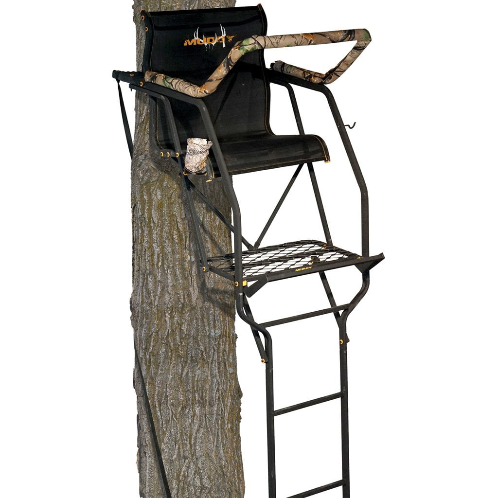 MUDDY STRONGHOLD 1.5 SINGEL (ONE PERSON) 21' LADDER STAND TREESTAND, STEEL,  300LB WEIGHT RATING - Walmart.com
