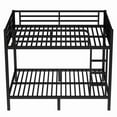 thumbnail image 6 of Luckynote Full over Full Bunk Bed, Heavy Duty Metal Frame, Space Saving Design with Noise Reduction, No Box Spring Needed, for Shared Spaces, Black, 6 of 10