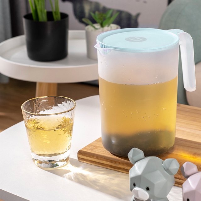 Jarra de agua Tdoenbutw de liquidación, hervidor de agua fría simple, de plástico para el hogar, para calentar agua fría a alta temperatura, juego de tetera, olla miscelánea, gran capacidad, 1