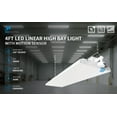 thumbnail image 3 of 4FT LED Linear High Bay Shop Lights with Motion Sensor,300W,40500LM,5000K High Bay Lights,0-10V Dimmable Commercial Bay Lighting for Garage,Shop,Supermarket, 3 of 6
