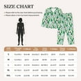 thumbnail image 3 of KLL Cactus Plants Print Women's Long Sleeve Pajamas with Pants Sleepwear Loungewear 2 Set-Medium, 3 of 7