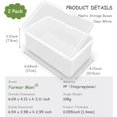 thumbnail image 2 of Clear Plastic Storage Case, Rectangular Box Containers with Lid for Collecting Small Items, Beads, Game Pieces, Business Cards, Crafts Accessories, 2 of 8