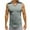 Grey, variant on CHGBMOK Compression Tank Top Men Fashionable Spliced Solid Color Sports and Casual Round Neck Top Sizes M-3XL
