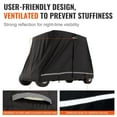 thumbnail image 5 of Universal 4-Passenger Golf Cart Cover – 600D Polyester Waterproof Full Cover with 3 Zipper Doors | Sunproof, Dustproof Protection for Club Car & Most Golf Carts (Black), 5 of 8