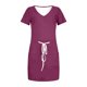 thumbnail image 3 of Vestido de verano con cuello en V y rayas para mujer: diseño informal y cómodo, versátil para climas cálidos, 3 of 3