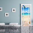 thumbnail image 3 of Romántica Vista Al Mar 77x200cm Etiqueta De La Puerta Efecto Trompe L'oeil 3d Interior Pvc Pegatinas De Pared Para Decoración Pared Sala De Estar Cocina Dormitorio Baño Wa, 3 of 5