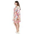 thumbnail image 2 of Vestido con olán Roman Fashion /Tallas Extras, 4284 (Blanco flor) blanco 36, 2 of 6