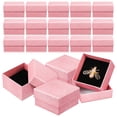 thumbnail image 3 of TEHAUX Pink Paper Jewelry Storage Case with Black Sponge for Rings and Accessories 24 Pcs, 3 of 8