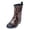 Brown, variant on Ecqkame Women's Rain Boots Clearance Punk Style Mid Boots Women's Non-Slip Rain Boots Outdoor Rubber Water Shoes Black 41