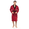 thumbnail image 2 of Skylinewears Men Terry Cotton Robe Contrast Bathrobe Shawl Collar Spa Bathrobe for Men Luxury Shower Robe Long Shawl Collar Bathrobe, 2 of 7