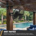 thumbnail image 4 of Mule Outdoor Wall Fan XL 20" Wet-Rated Wall Fan with 3 Speeds, Plug-In Mount, Matte Black, 4 of 12
